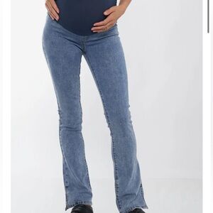 Bae the Label Maternity Split Flare Jeans